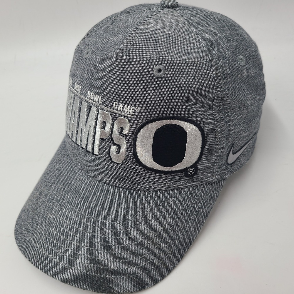 Oregon Ducks Hat Strapback Nike Heather Gray NCAA Rose Bowl Champions 2020 Men